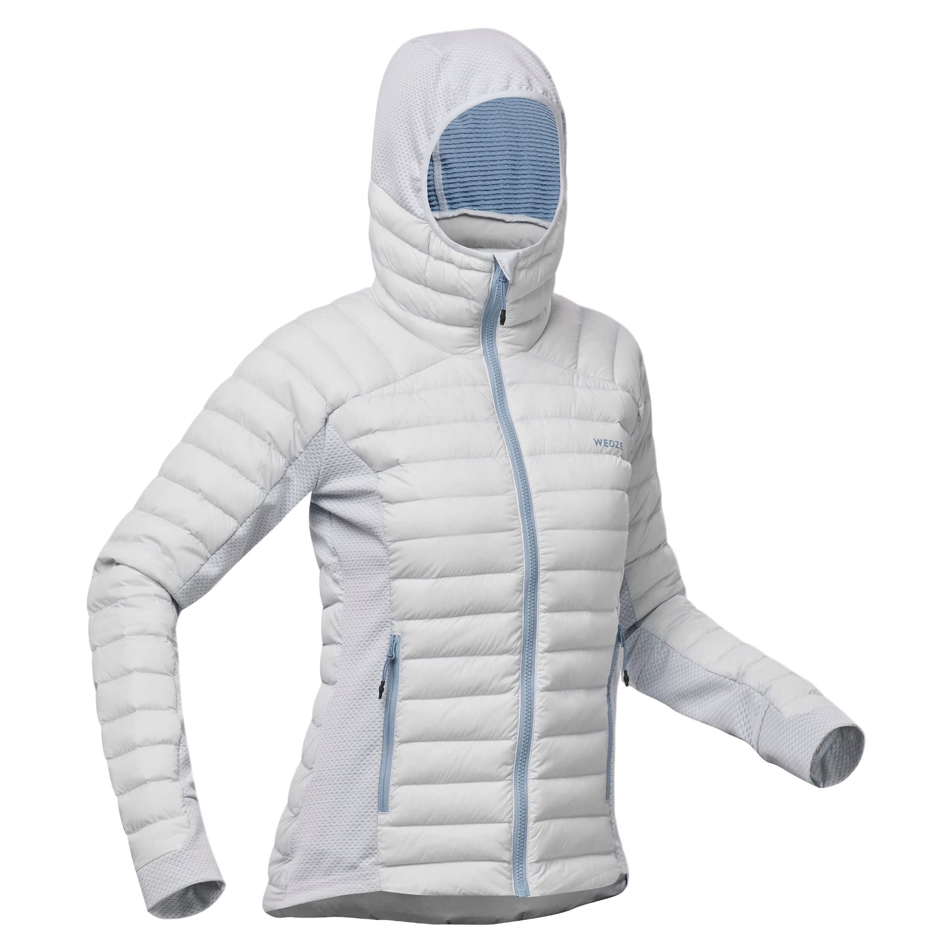 Пуховик DECATHLON Пуховик Женский Серебристый Белый - изображение 1