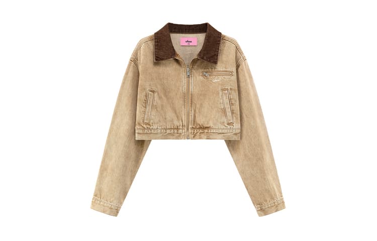 CHUU FW24 Cropped Coat Women's Yellow Brown CHUU FW24 Укороченное пальто женское желтый коричневый - изображение 1