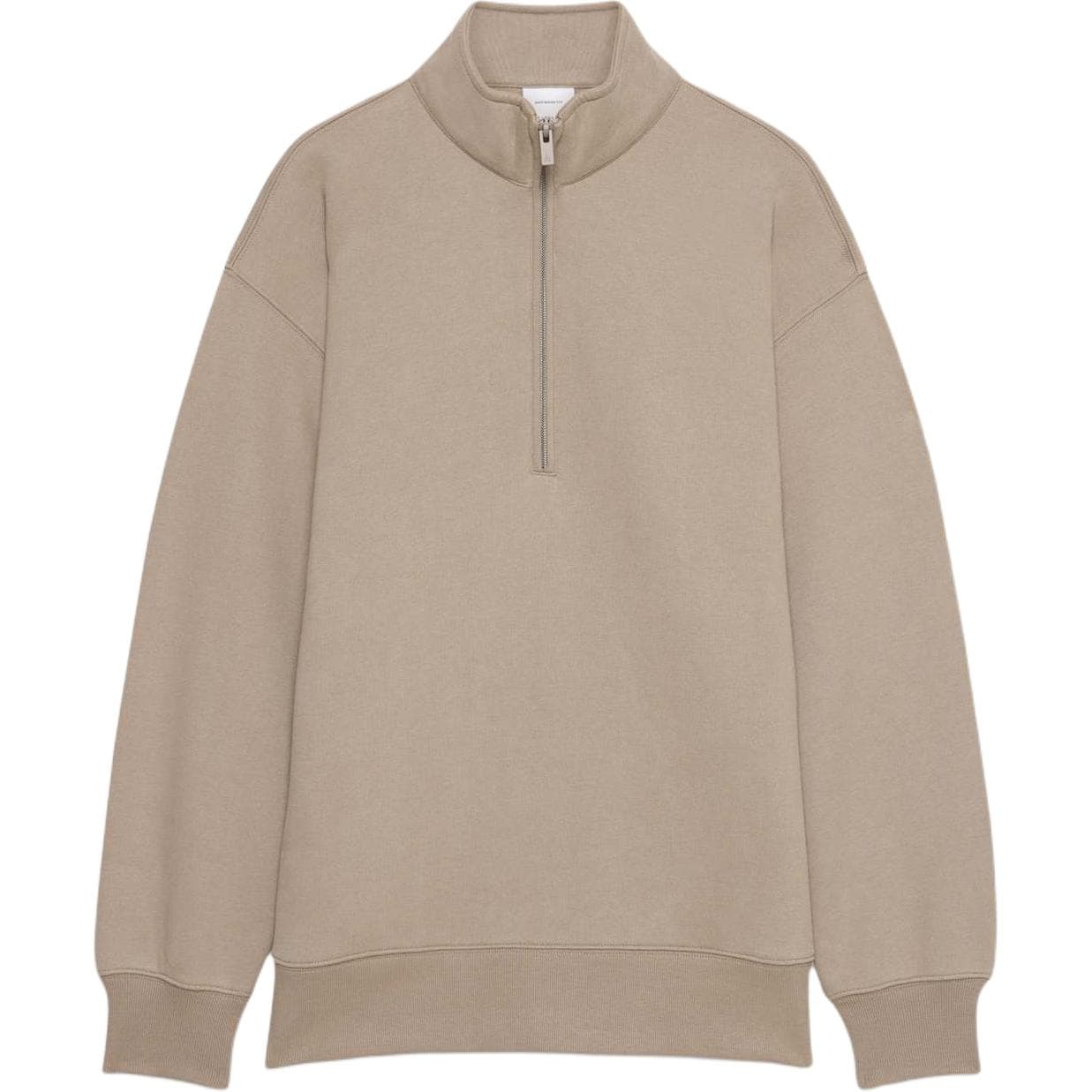 Худи ARITZIA Sweatfleece Cozy Флис BOYFRIEND 1 2 ZIP Худи-ханьфу Женское Платье-худи Кочевник Тауповый Номадский Серый Умбра - изображение 1