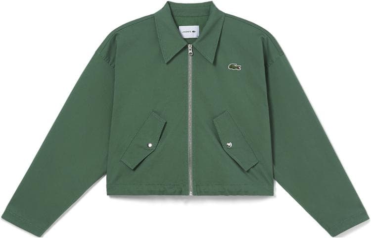 LACOSTE SS23 Укороченное пальто женское цвет деревянно-зеленый - изображение 1