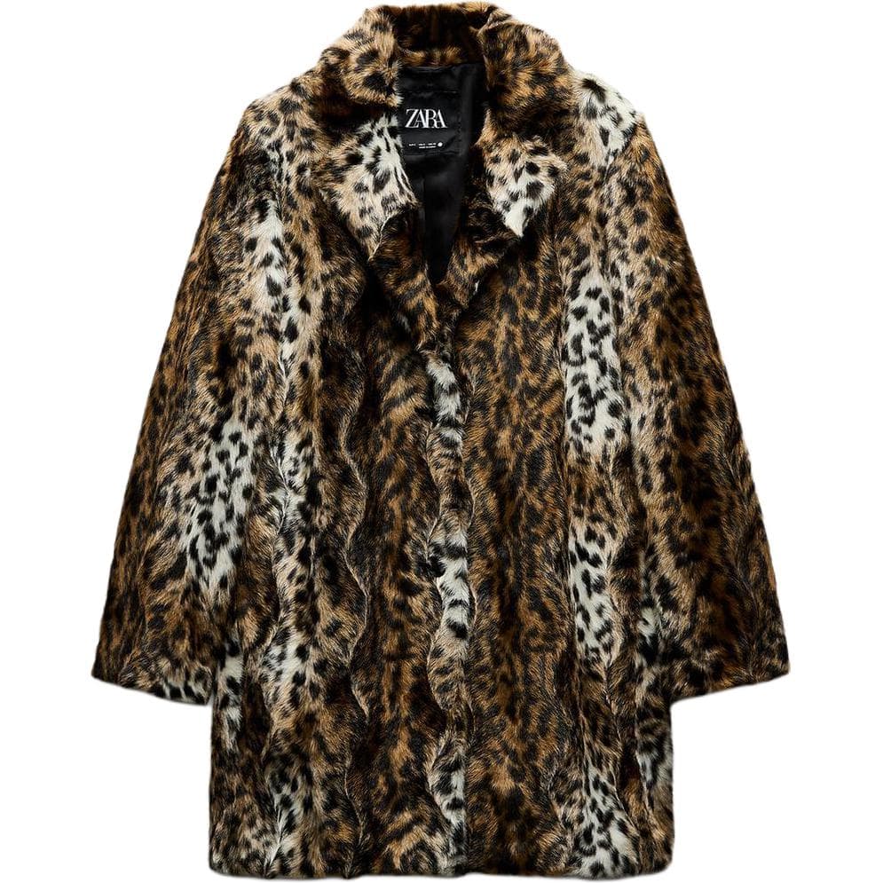 ZARA ZW Пальто Женское с леопардовым принтом - изображение 1