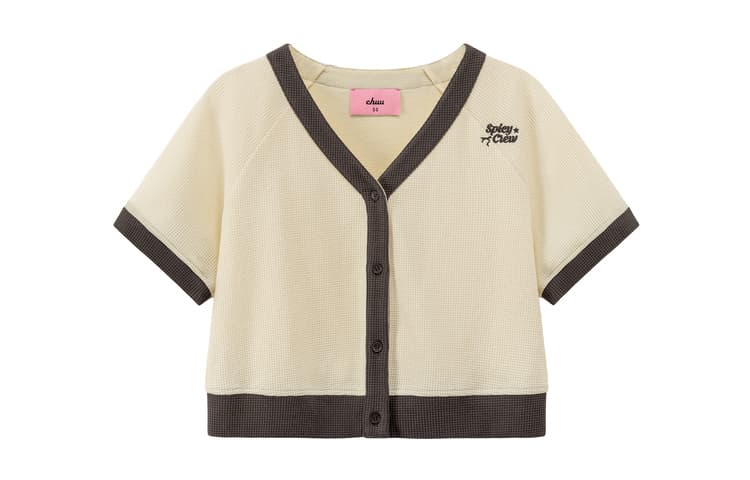 CHUU Cropped Jacket Women's White Apricot CHUU Укороченная Куртка Женская Белая Абрикос - изображение 1