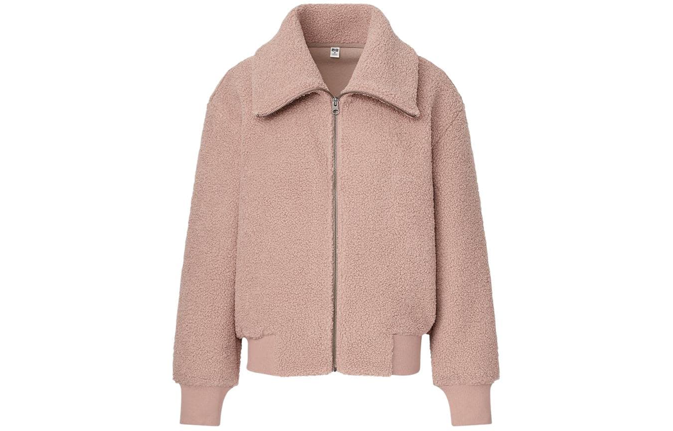 UNIQLO Бархат Feel Пальто Женское Пастельно-Розовый - изображение 1