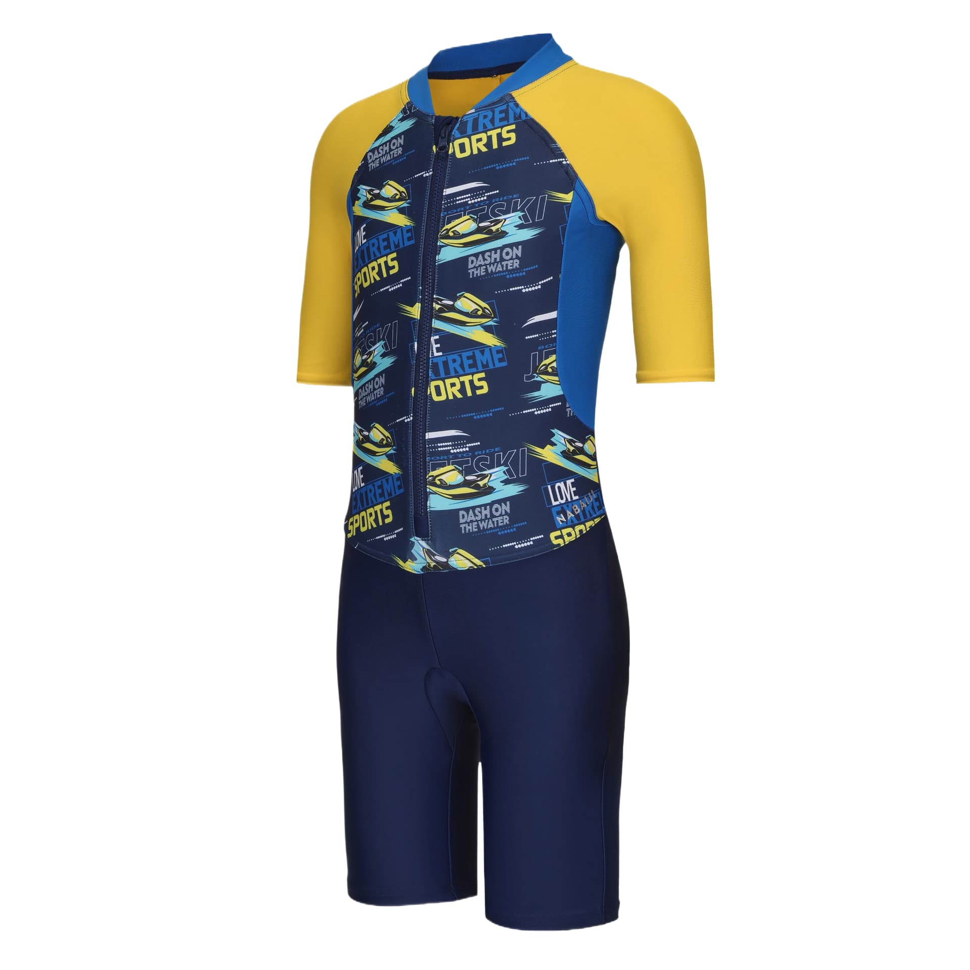 DECATHLON Облегающий детский купальник детский темно-синий - изображение 2