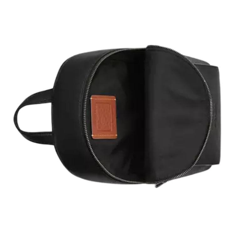 Мини-сумка COACH Покрытый холст с телячьей кожей Сумка через плечо Маленькая Унисекс Черная - изображение 4