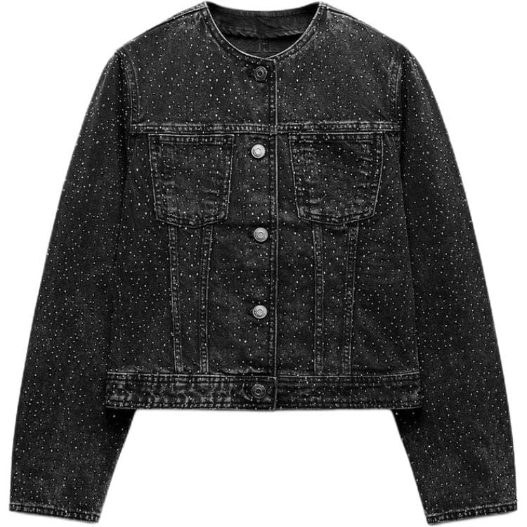 ZARA ZW Джинсовая куртка женская серая - изображение 1