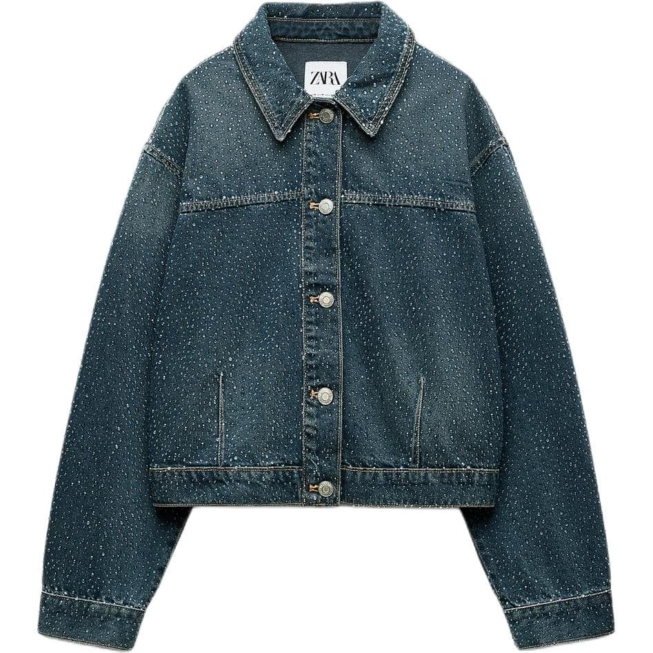 ZARA Trf Джинсовая Куртка Женская Синяя - изображение 1