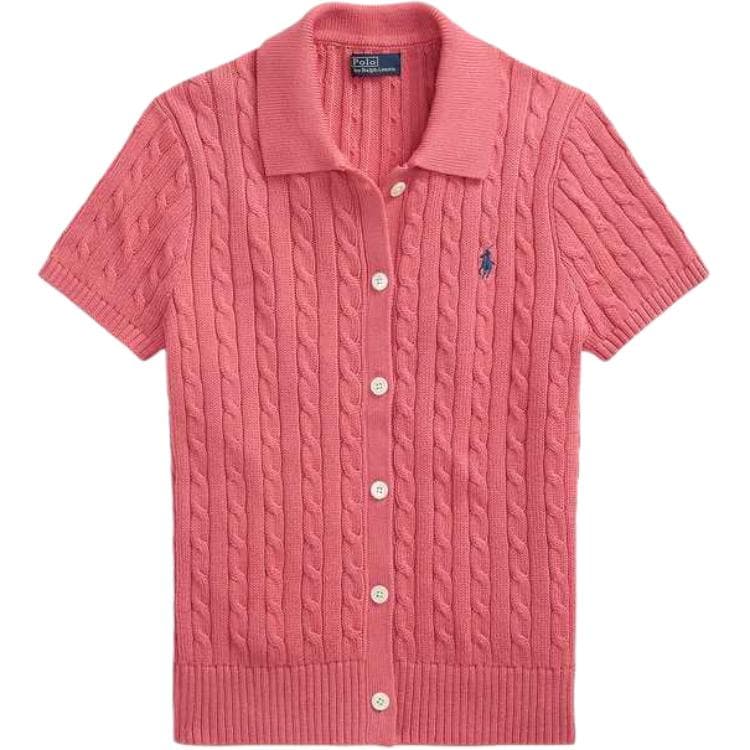 Кофта Polo Ralph Lauren SS25 Трикотаж Облегающий Женские Облако Рассвет Красный - изображение 1
