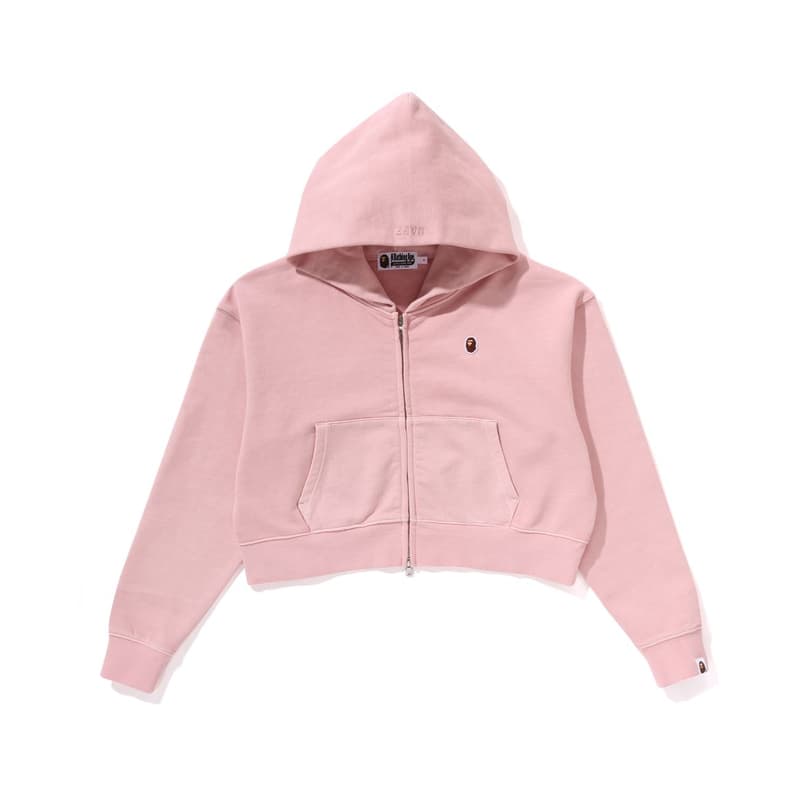 Худи A BATHING APE SS25 Женская короткая толстовка на молнии с капюшоном - изображение 3