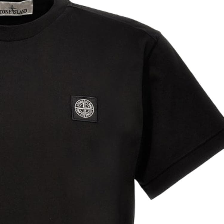 Футболка Stone Island Черные Мужские T-Рубашки - изображение 4