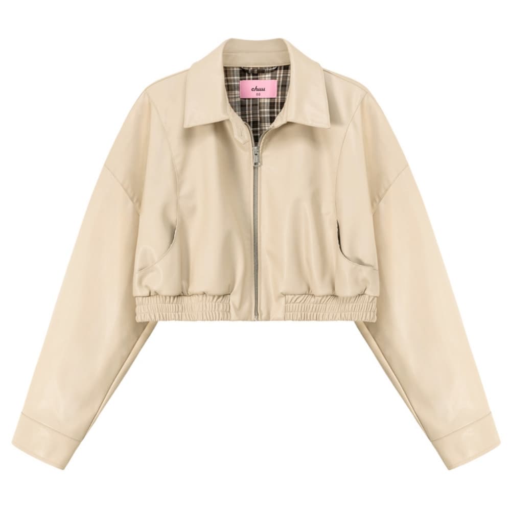 CHUU FW24 Кожаная куртка женская - изображение 1