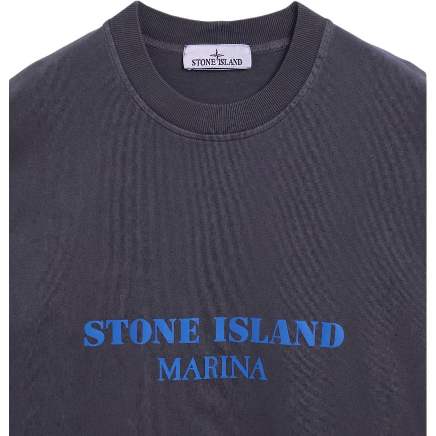 Футболка STONE ISLAND T-Рубашка Мужская Темно-Синяя - изображение 3
