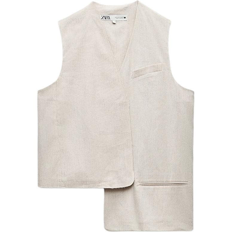 ZARA ZW Series Жилет Женские Песочный - изображение 1