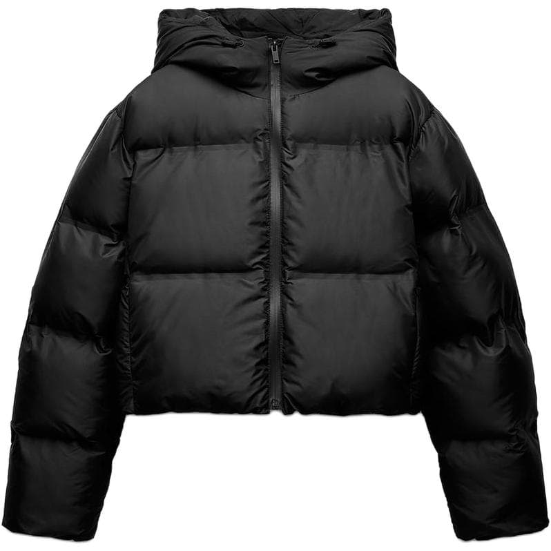 ZARA Trf Пуховая куртка Женская Черная - изображение 1