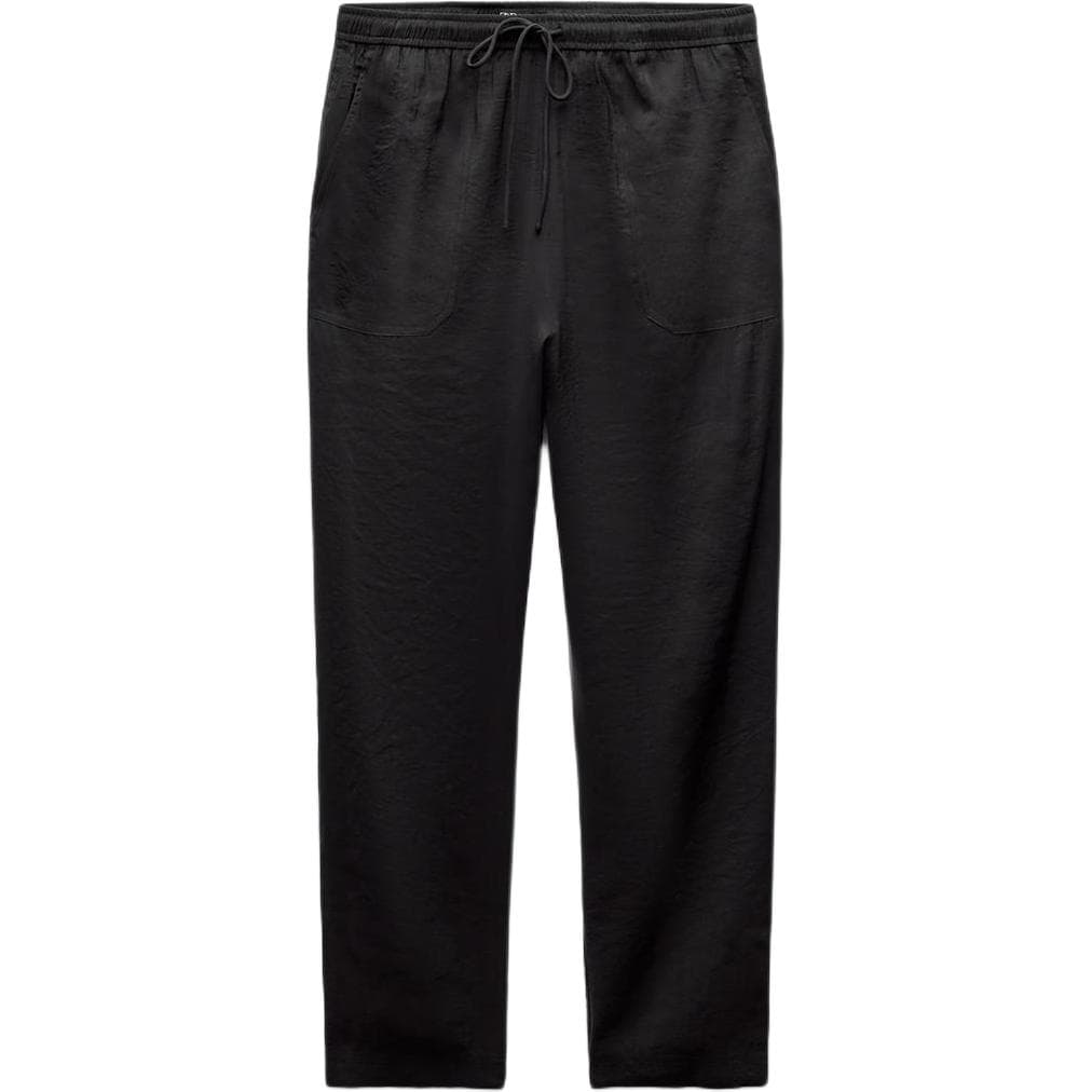 Штаны ZARA Black Straight-Leg Pants - изображение 1