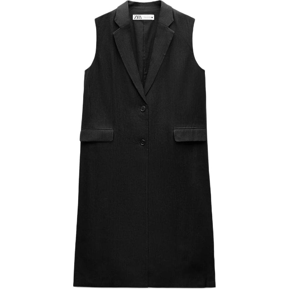 ZARA ZW Series Жилет Женские Черный - изображение 1