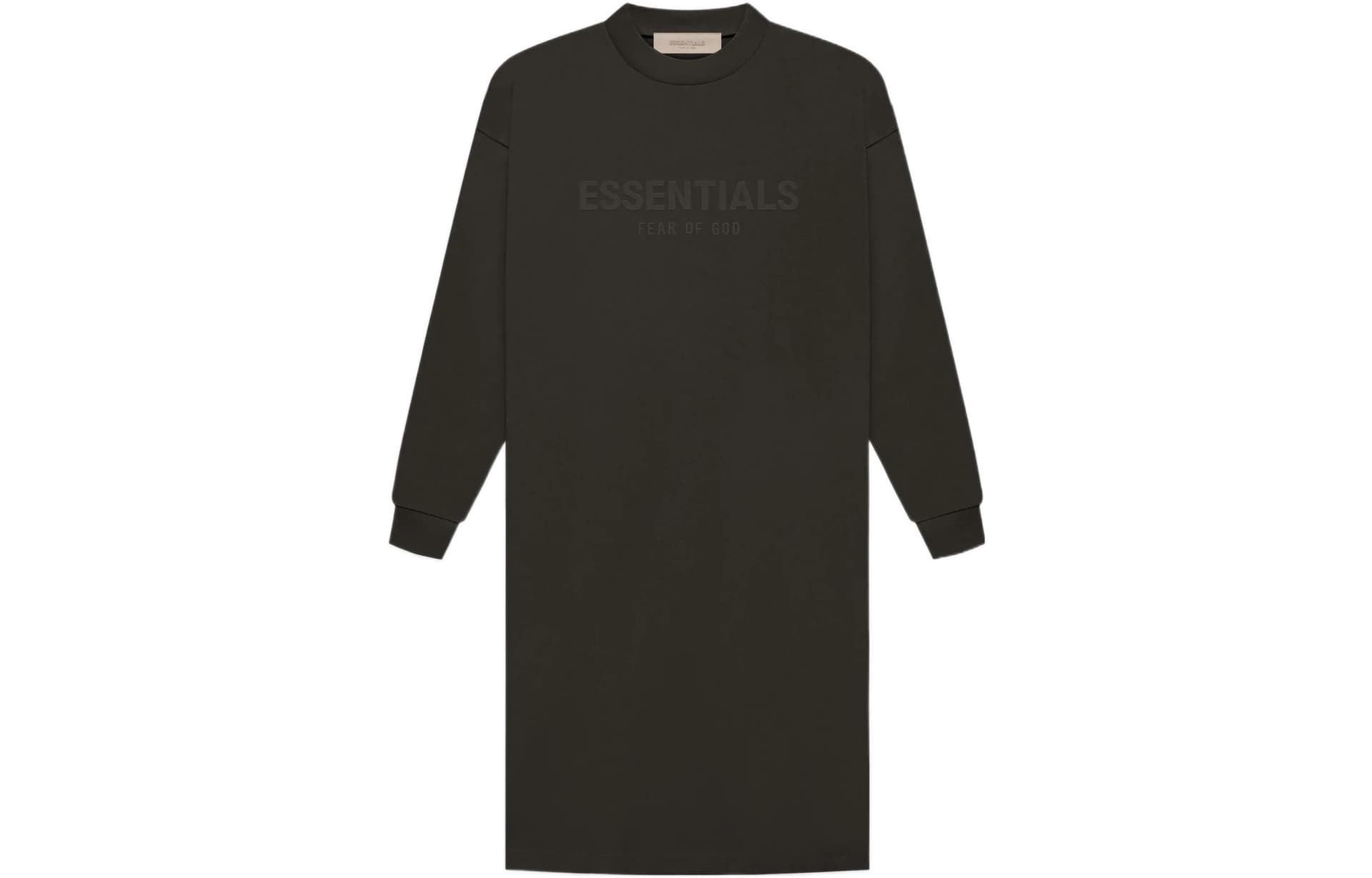 Платье Fear of God Essentials FW22 Womens LS Tee Dress off black - изображение 1