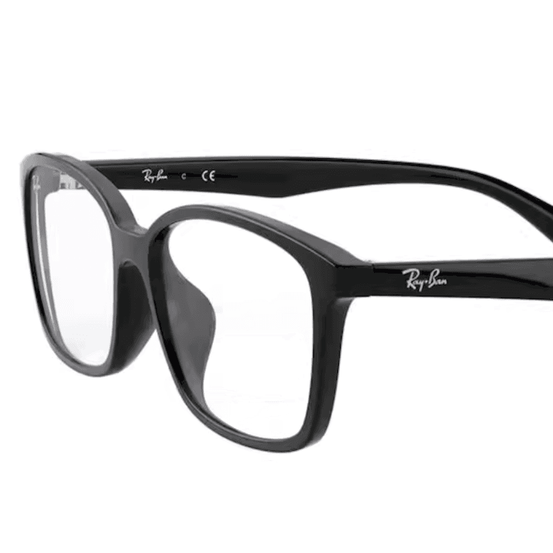 Оправа RayBan Литьевые Прямоугольные Оправы для очков Унисекс Черные - изображение 4