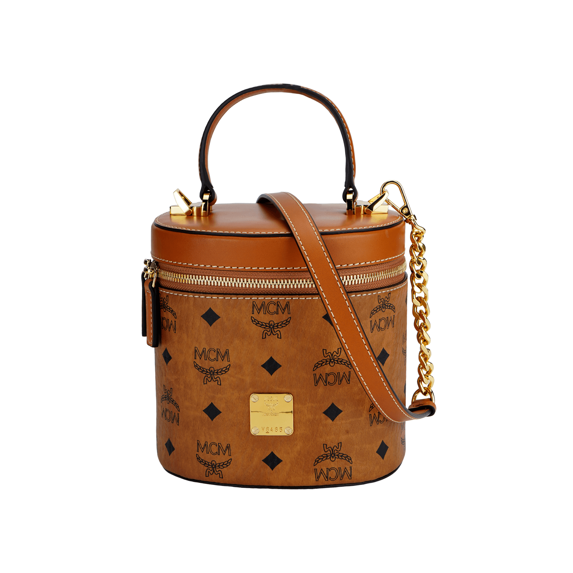 Сумка MCM Visetos Cylinder Bag Small Cognac - изображение 1
