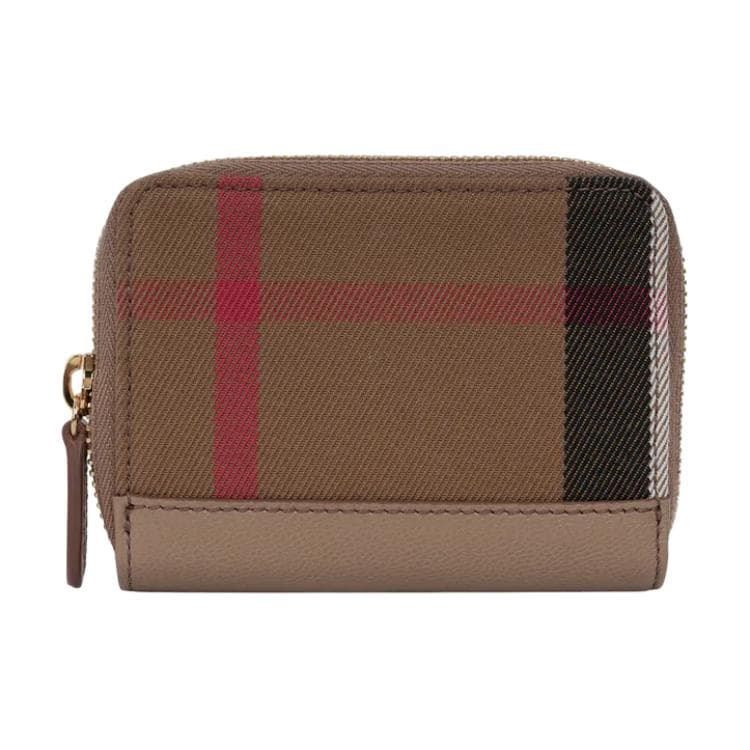 Картхолдер Burberry Хлопковый холст с кожей Кошелек Женские Каштановый - изображение 1