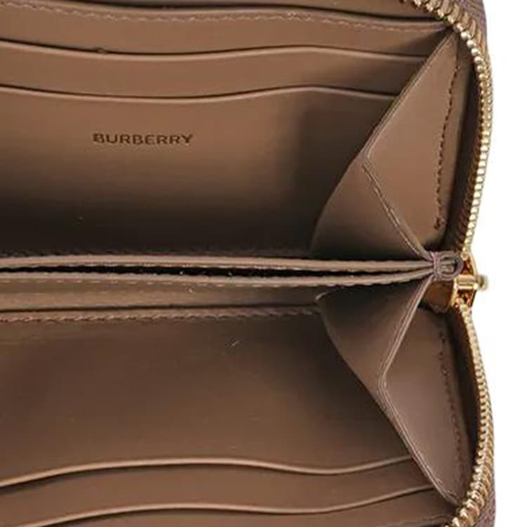 Картхолдер Burberry Хлопковый холст с кожей Кошелек Женские Каштановый - изображение 5