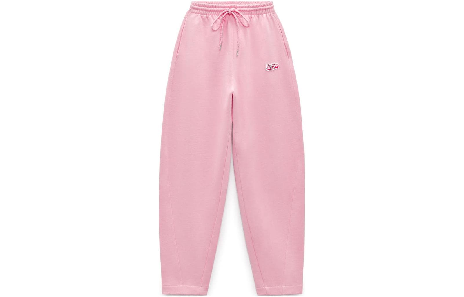 Штаны Zara X Barbie Вязаные Спортивные Штаны Женские Розовые - изображение 1