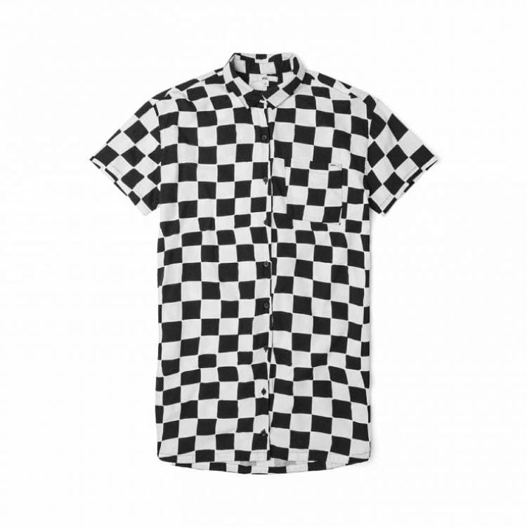 Платье Vans Короткое платье с короткими рукавами женское черное и белое - изображение 1