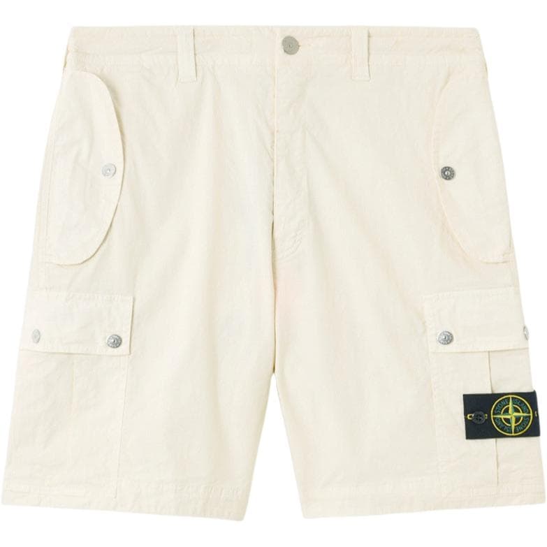 Шорты STONE ISLAND Повседневные шорты Мужские Экрю - изображение 1