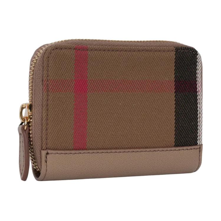 Картхолдер Burberry Хлопковый холст с кожей Кошелек Женские Каштановый - изображение 2