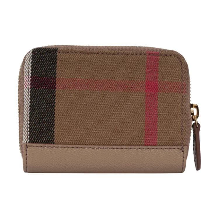Картхолдер Burberry Хлопковый холст с кожей Кошелек Женские Каштановый - изображение 3