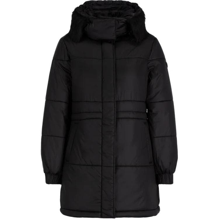 EMPORIO ARMANI Хлопковый пуховик женский черный - изображение 1