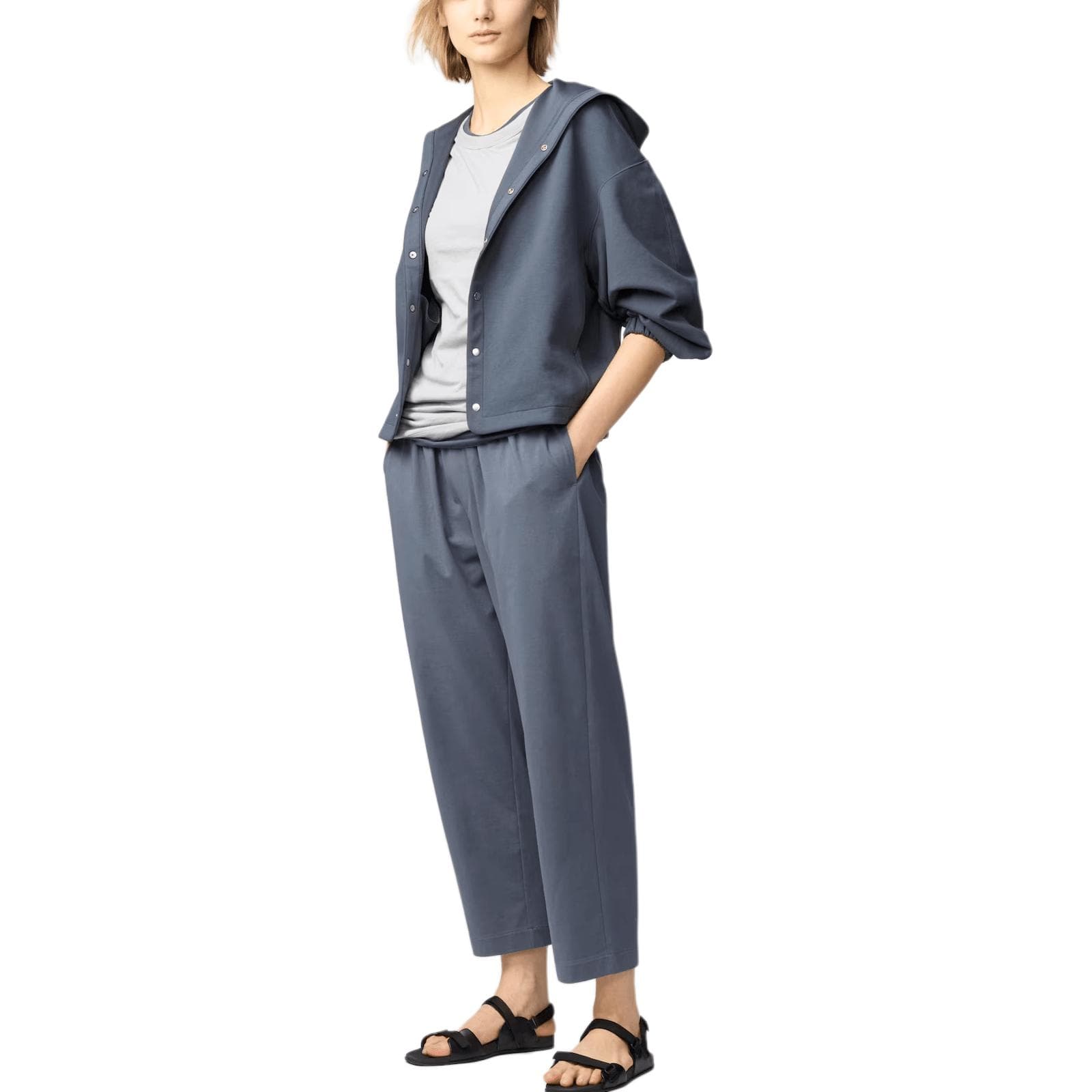Штаны UNIQLO U SS25 Повседневные брюки Женские Серый - изображение 1