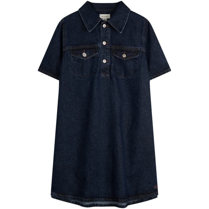 Платье Calvin Klein SS25 Короткое платье с короткими рукавами для женщин - изображение 1