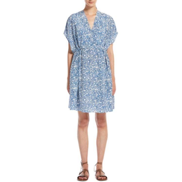 Платье WEEKEND MaxMara Короткое платье с короткими рукавами женское синее - изображение 3
