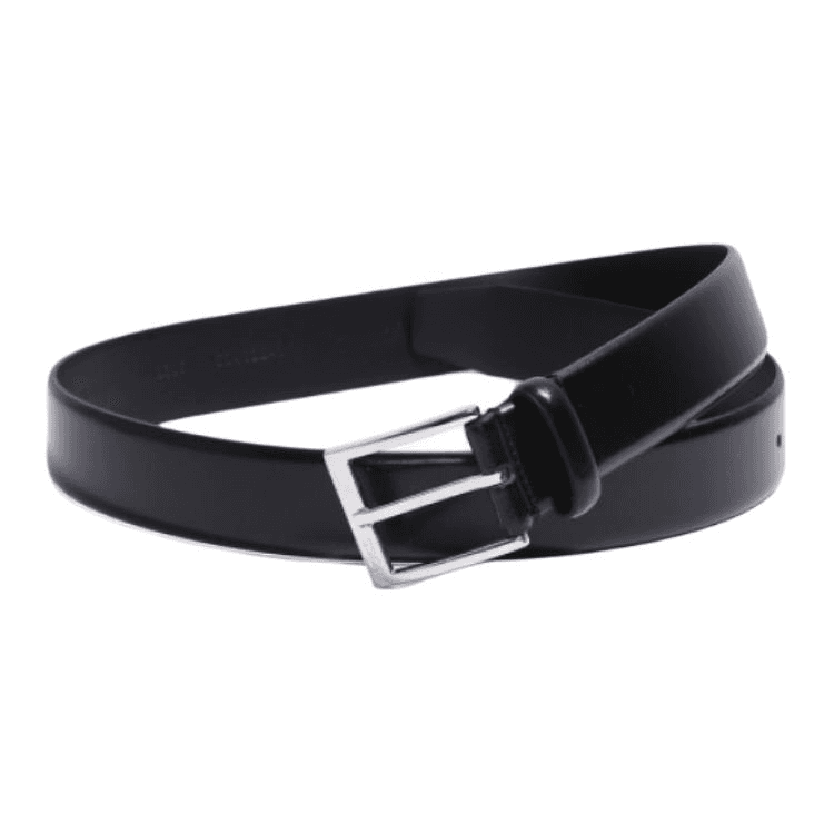 Ремень HUGO BOSS Шпилька Бычья кожа и металл Кожаные ремни Мужской Черный 5cm - изображение 1