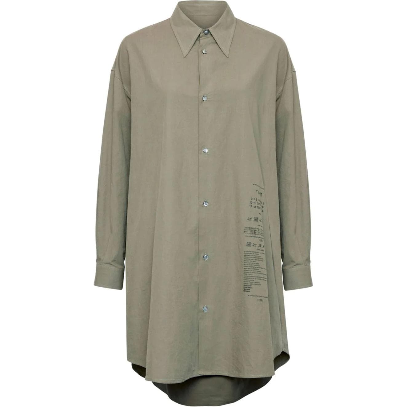 Платье MM6 Maison Margiela FW24 Длинное платье с длинными рукавами женское хаки - изображение 1