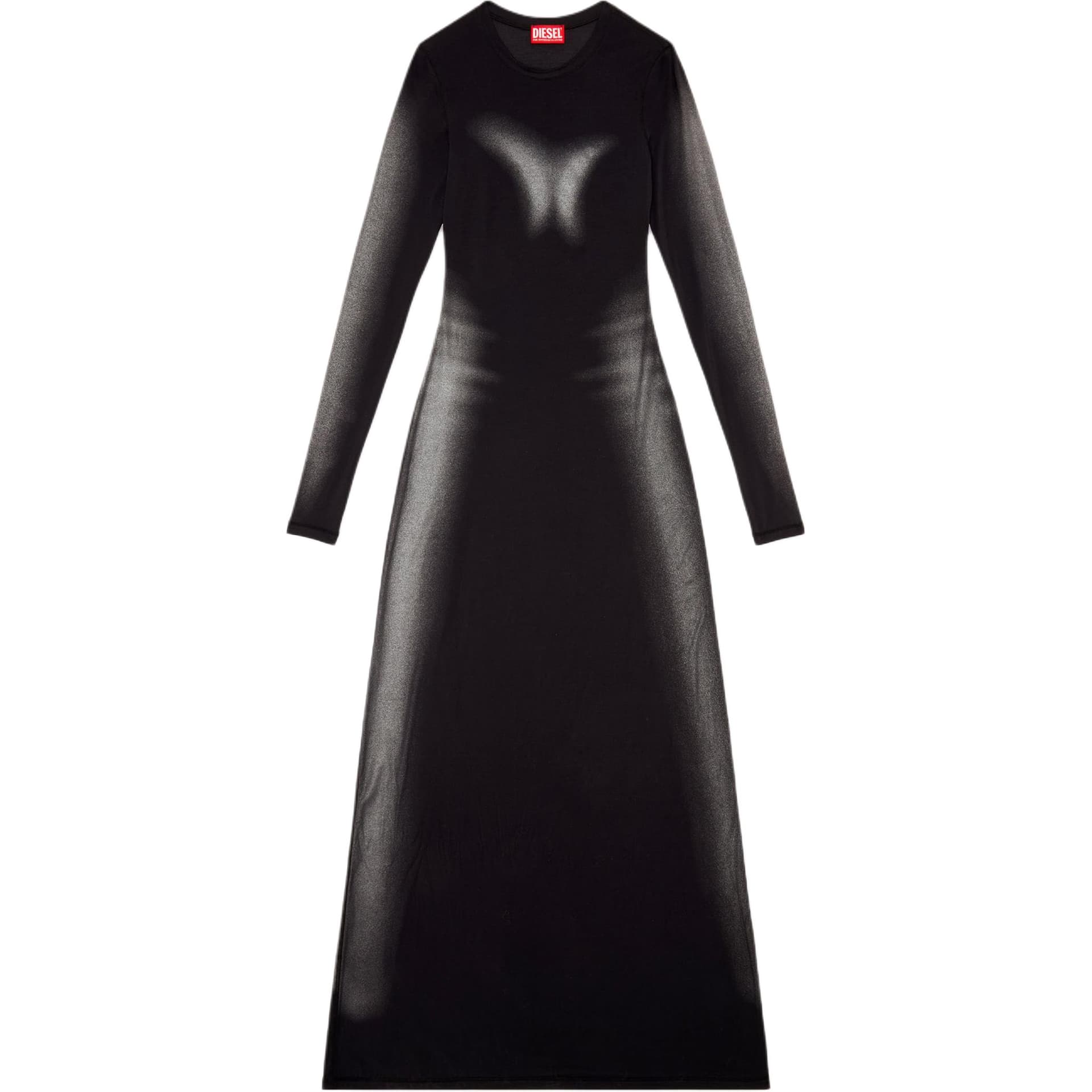 Платье Diesel FW24 Длинное платье с длинными рукавами Женское Черное - изображение 1