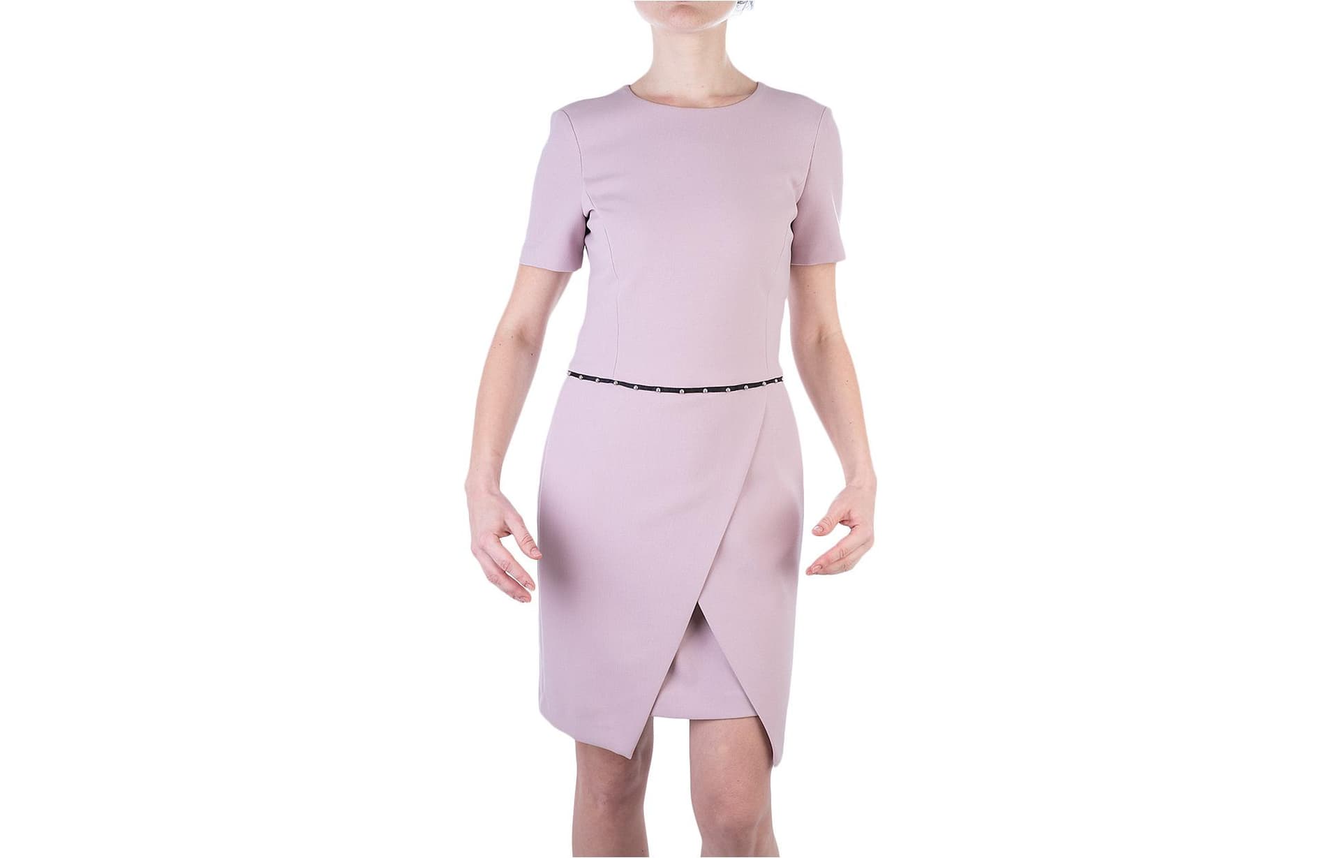 Платье EMPORIO ARMANI SS23 Короткое платье с короткими рукавами женское розовое - изображение 1