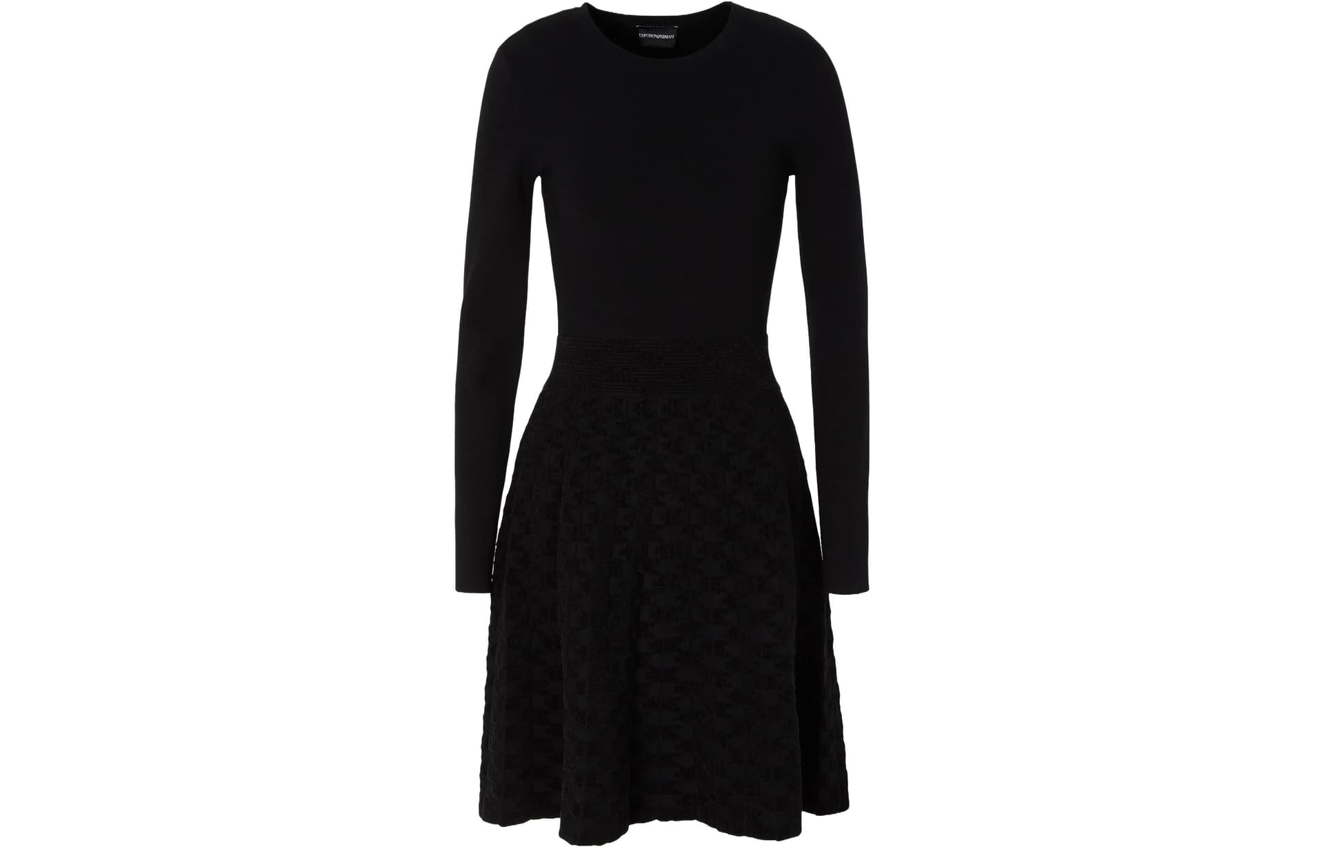 Платье EMPORIO ARMANI Черное Женское Длинное Платье с Рукавами - изображение 1