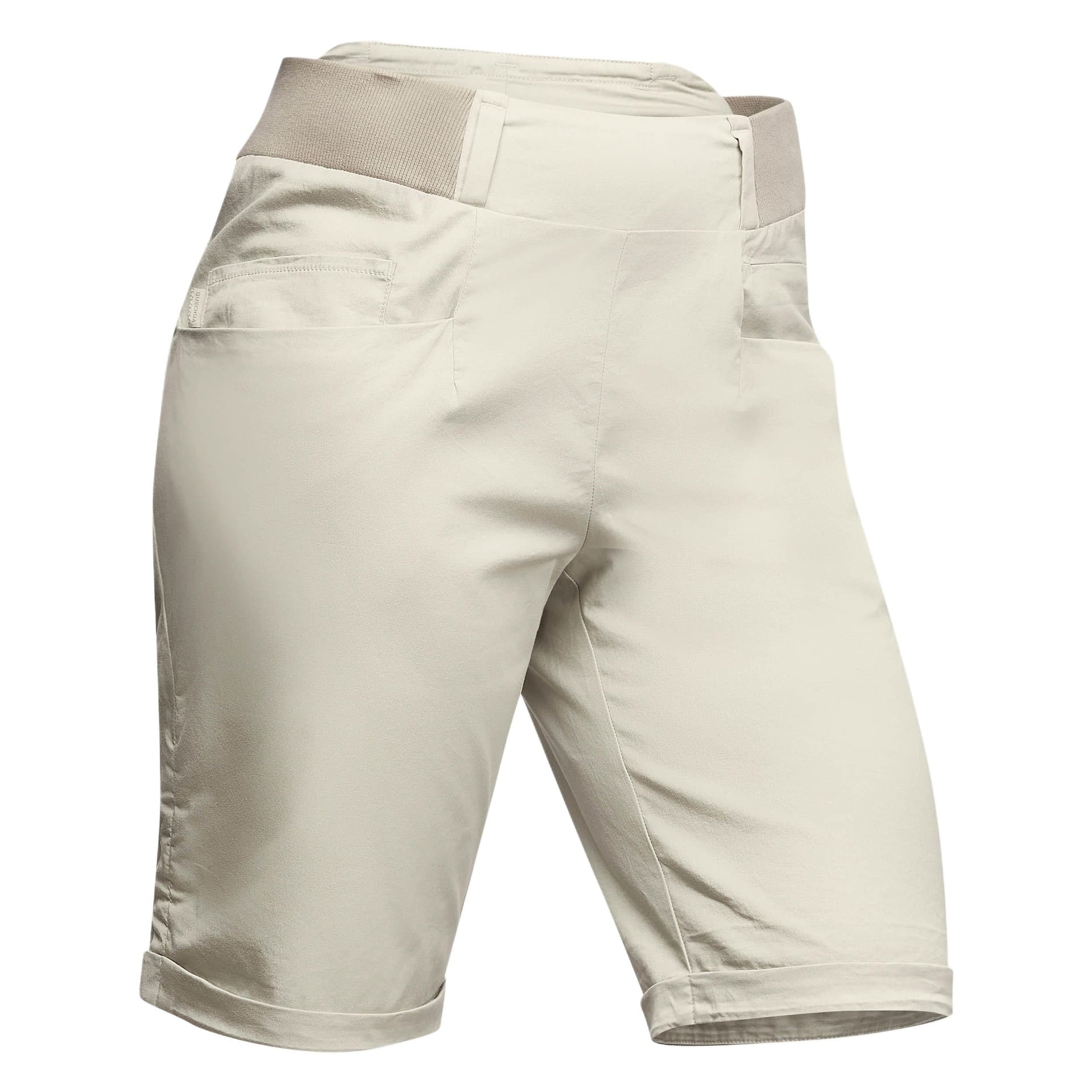Шорты DECATHLON NH500 Повседневные шорты Женские Светло-белый Лаймово-серый - изображение 1