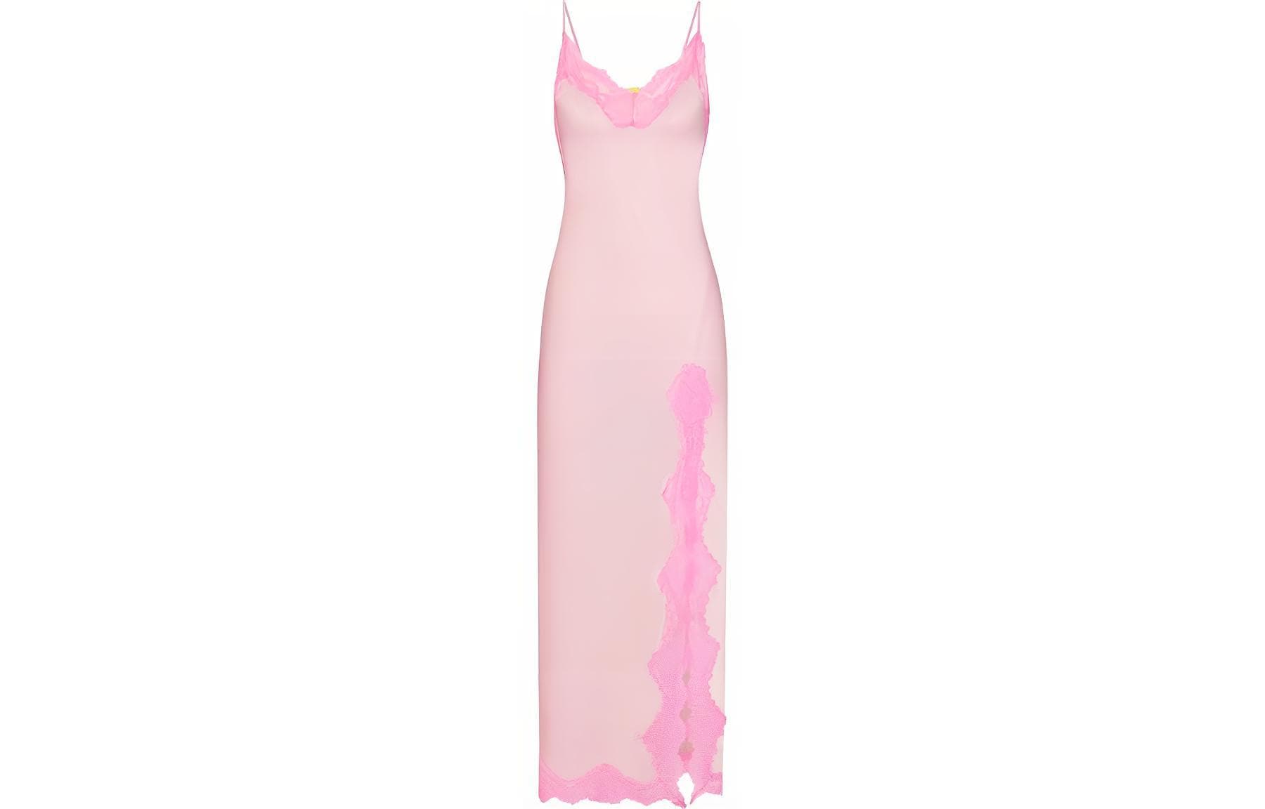 SKIMS WOVEN SHINE LACE LONG DRESS CHERRY BLOSSOM - изображение 1