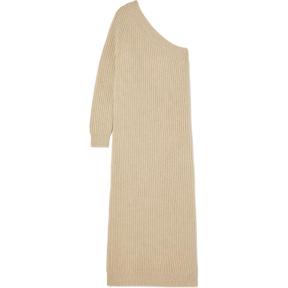 Платье MaxMara Длинное платье с длинными рукавами женское светлый умбра - изображение 1
