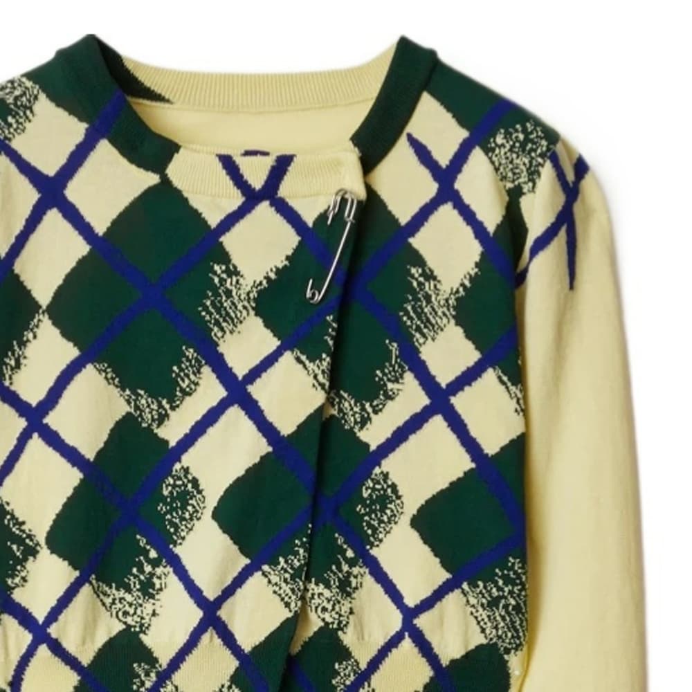 Кофта Burberry SS24 Трикотаж Женский Напиточный Желтый - изображение 7