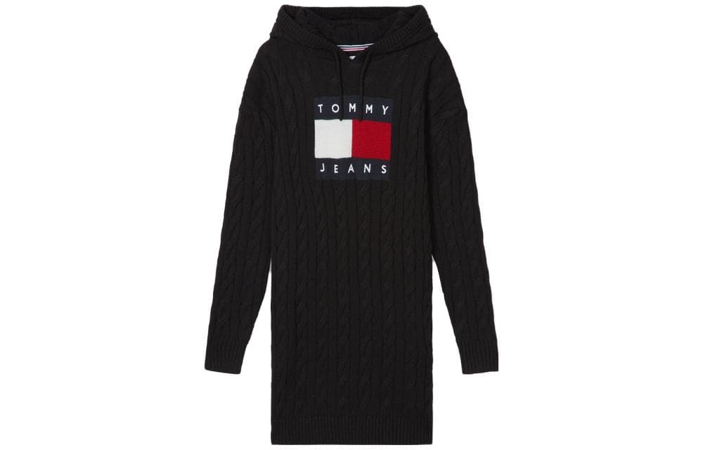 Платье Tommy Hilfiger Черное BDS Женское Длинное Платье с Длинными Рукавами - изображение 1
