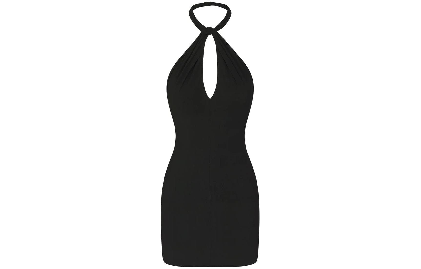 SKIMS SUMMER MESH HALTER MINI DRESS ONYX - изображение 1