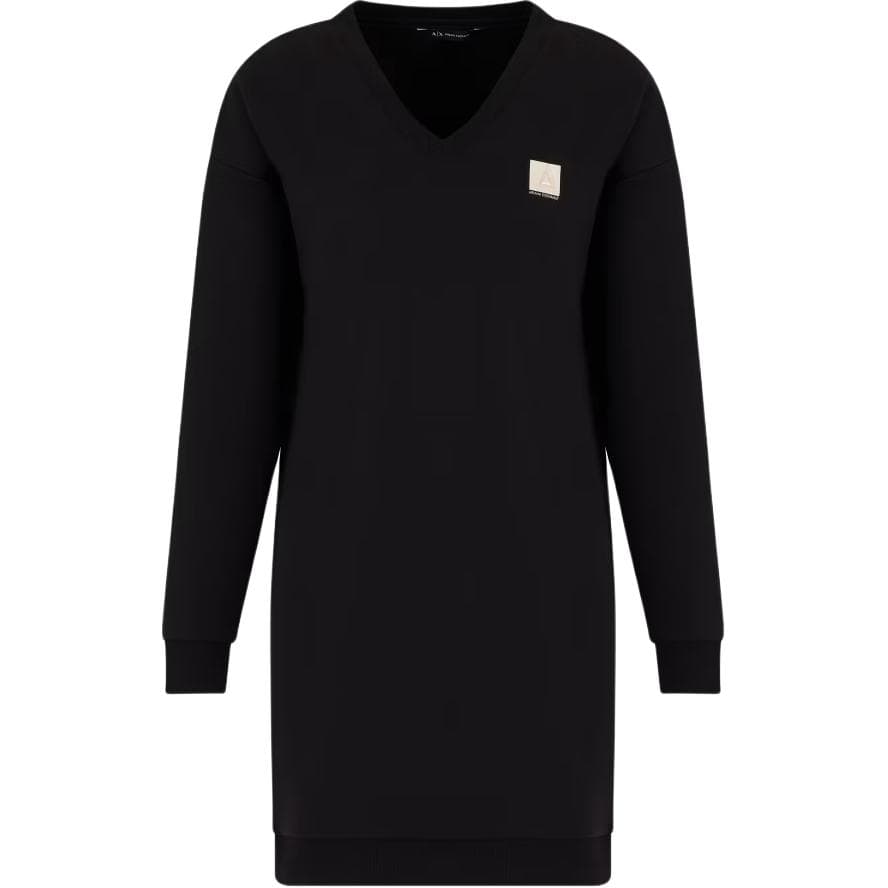 Платье ARMANI EXCHANGEAE FW24 Длинное платье с длинными рукавами Женское Черное - изображение 1
