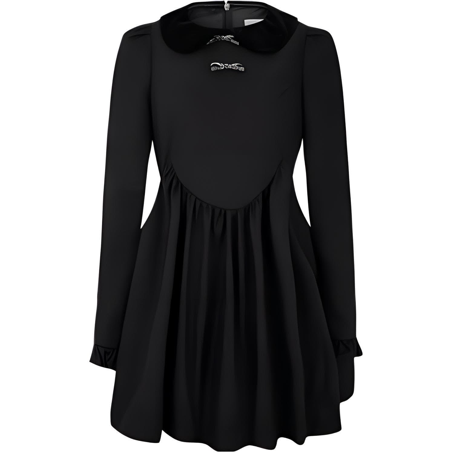 Платье JORYAweekend Длинный Sleeved Платье Женские Обсидиановый черный - изображение 1