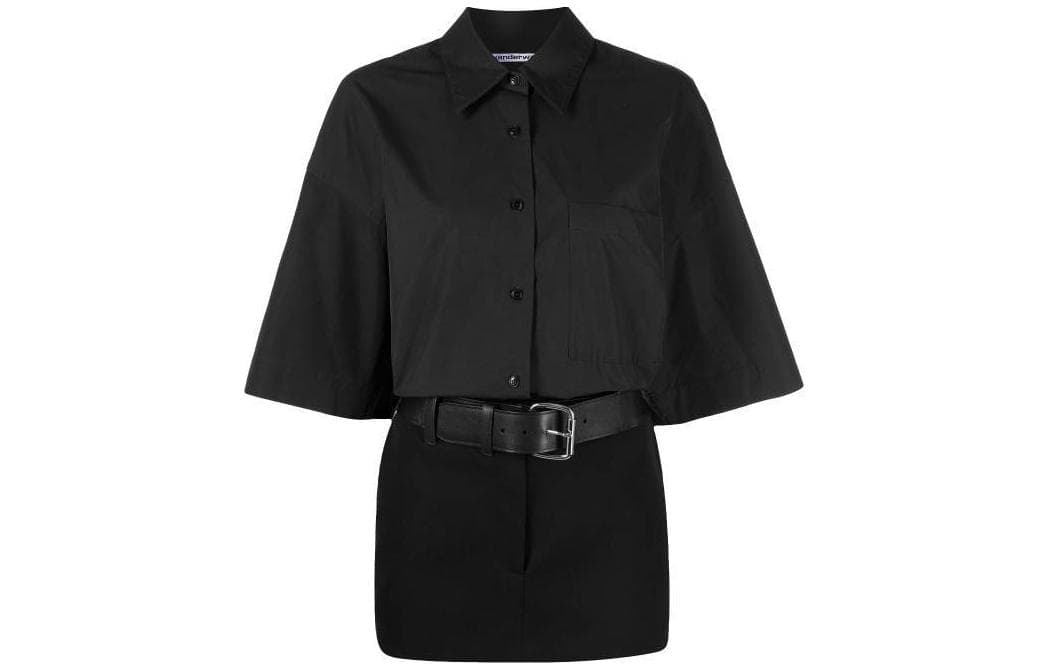Платье alexander wang Belted Hybrid Mini Shirtdress - изображение 1