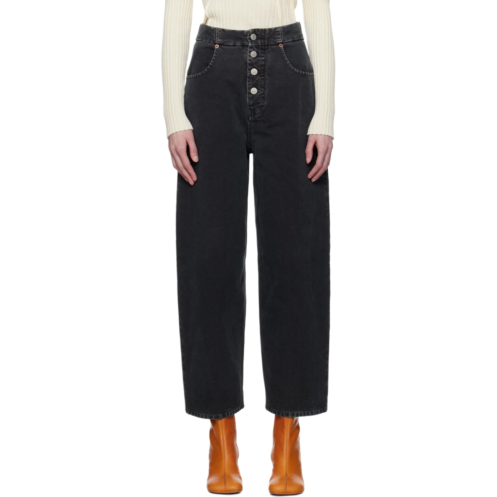 Джинсы MM6 Maison Margiela Джинсы Женские Черные - изображение 1