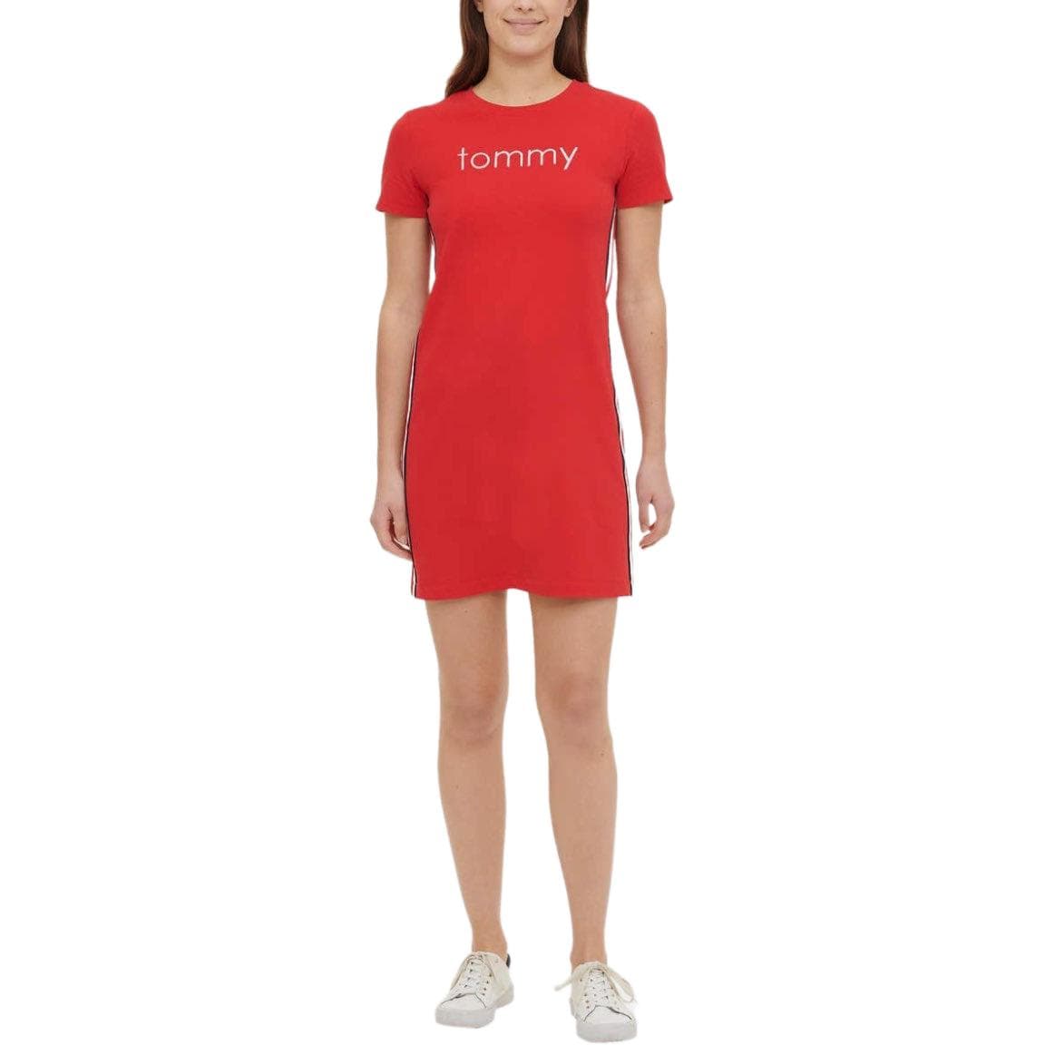 Платье Tommy Hilfiger Короткое платье с короткими рукавами женское синее - изображение 1